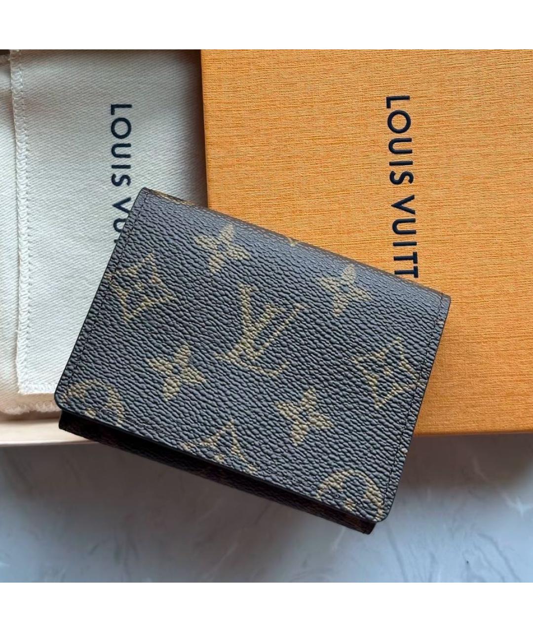 LOUIS VUITTON Коричневый кошелек, фото 3