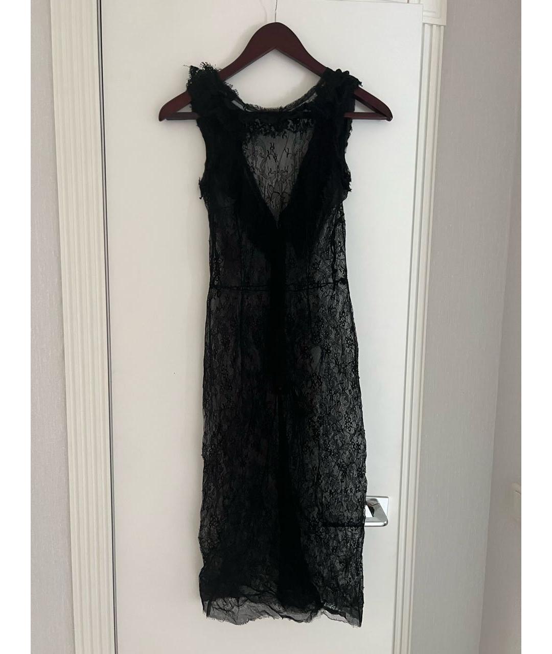 DOLCE&GABBANA Черное кружевное вечернее платье, фото 6