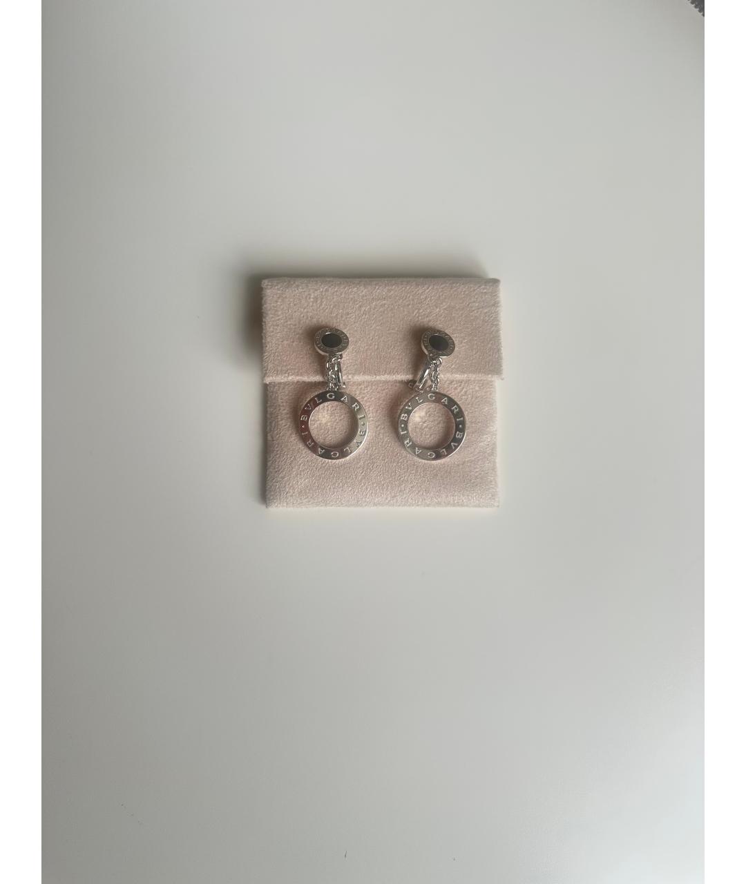 BVLGARI Серебряные серьги из белого золота, фото 2