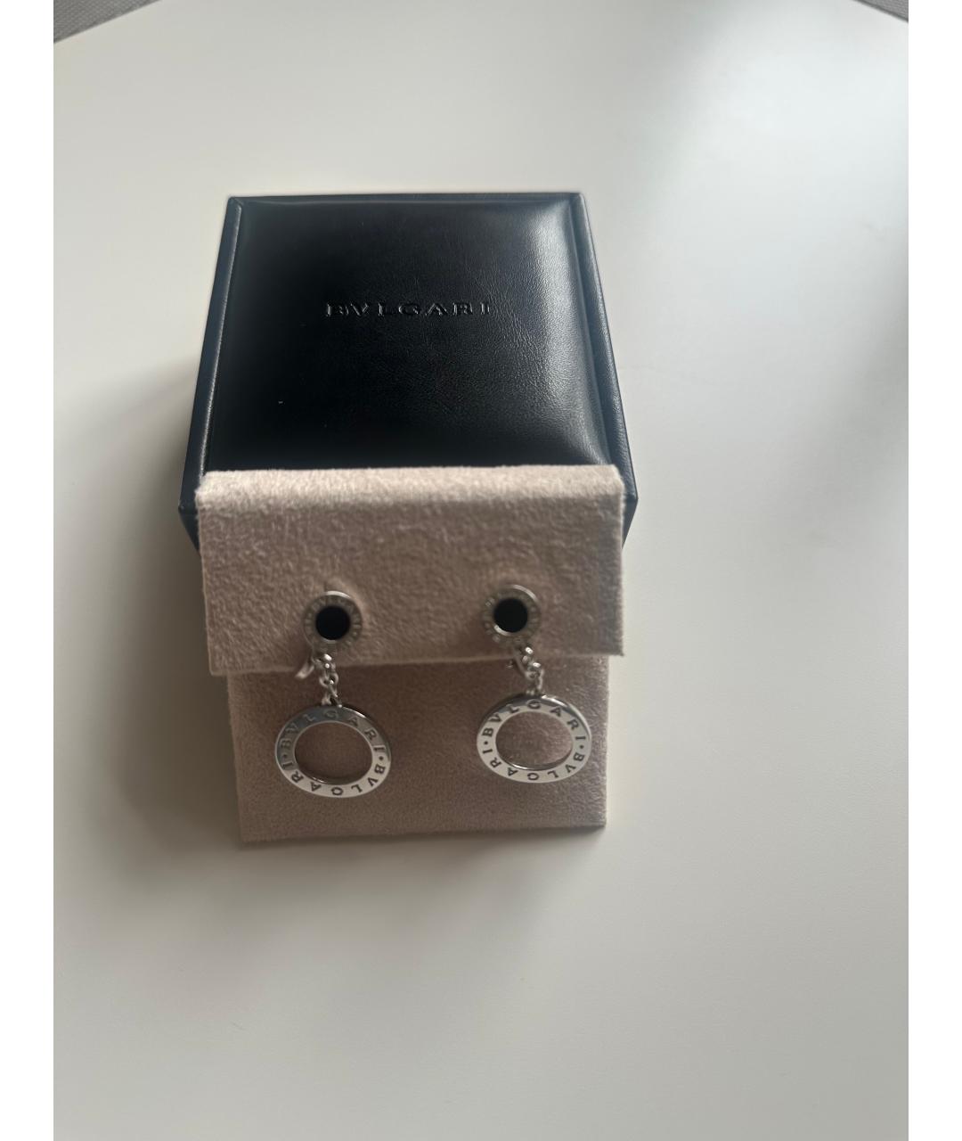 BVLGARI Серебряные серьги из белого золота, фото 3