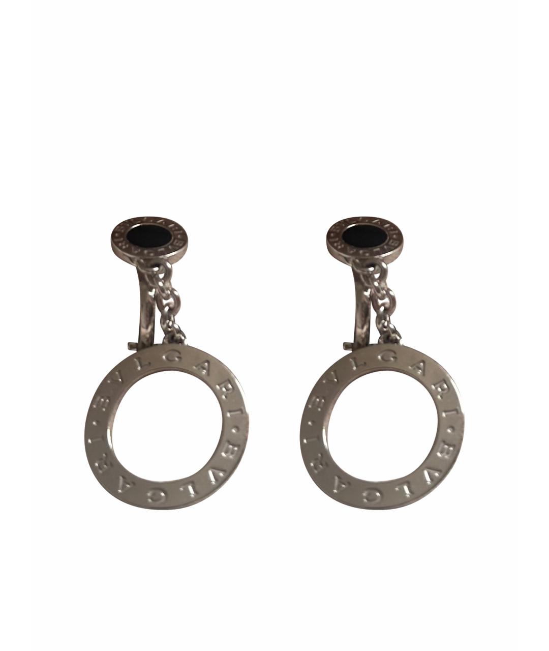 BVLGARI Серебряные серьги из белого золота, фото 1