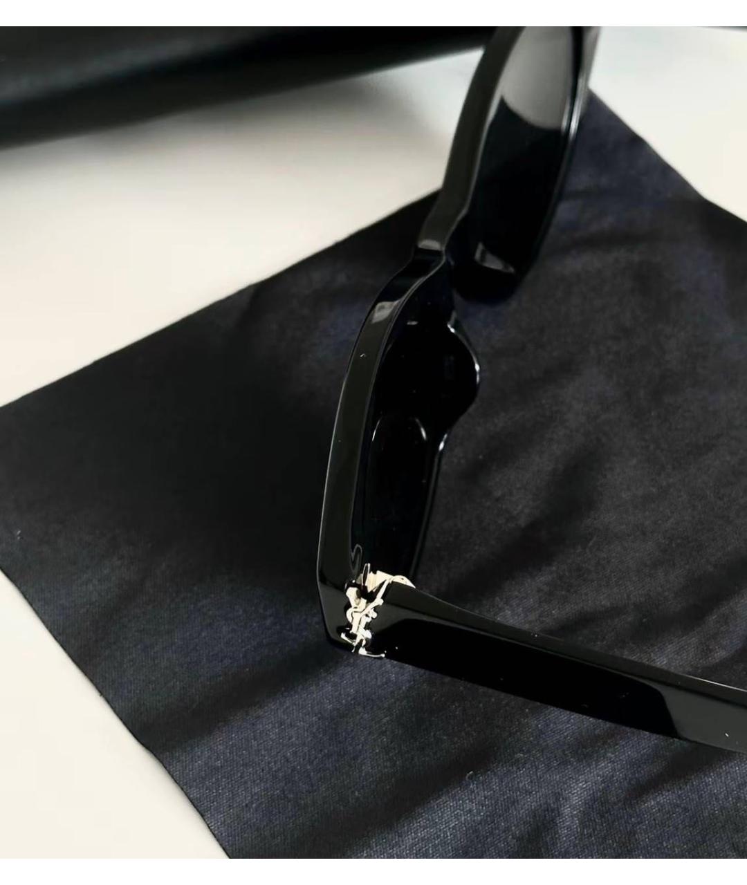 SAINT LAURENT Черные пластиковые солнцезащитные очки, фото 4