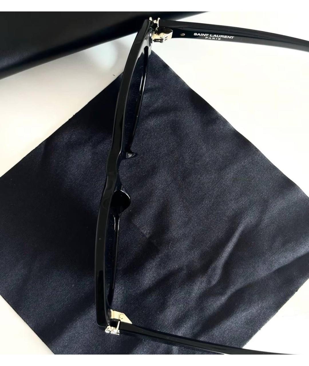 SAINT LAURENT Черные пластиковые солнцезащитные очки, фото 5