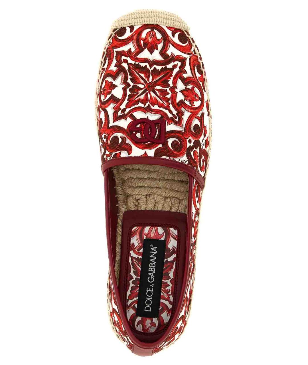 DOLCE&GABBANA Красные текстильные эспадрильи, фото 4