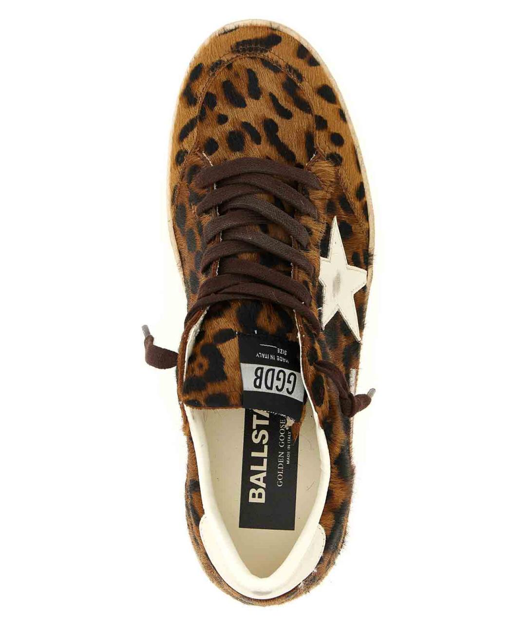 GOLDEN GOOSE Коричневые кожаные кеды, фото 4