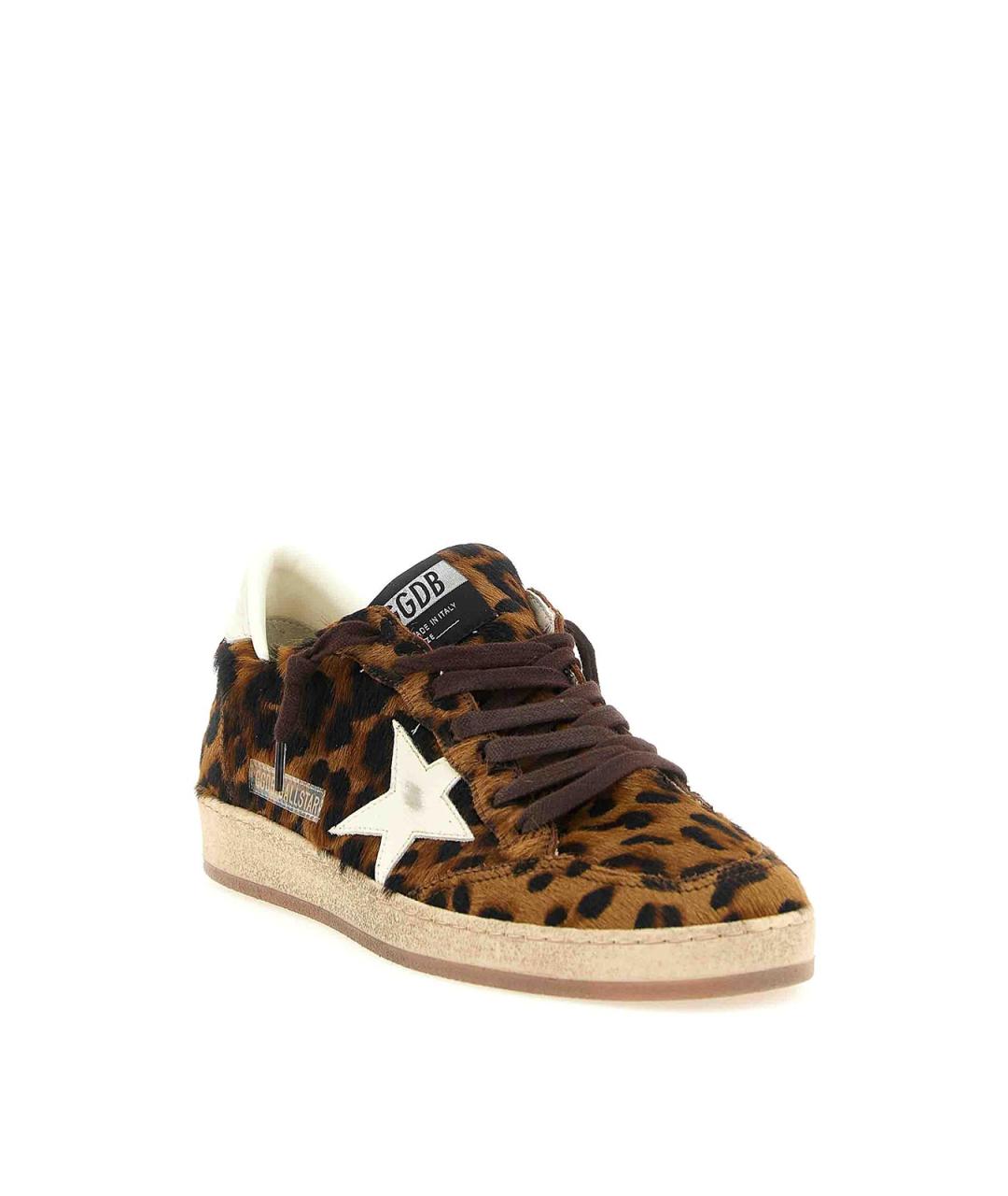 GOLDEN GOOSE Коричневые кожаные кеды, фото 2