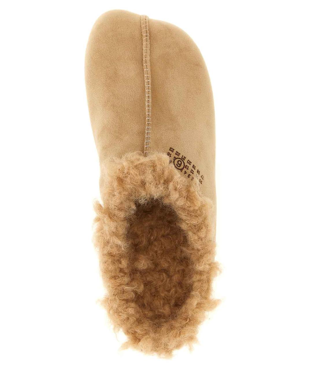 MM6 MAISON MARGIELA Бежевые замшевые мюли, фото 4