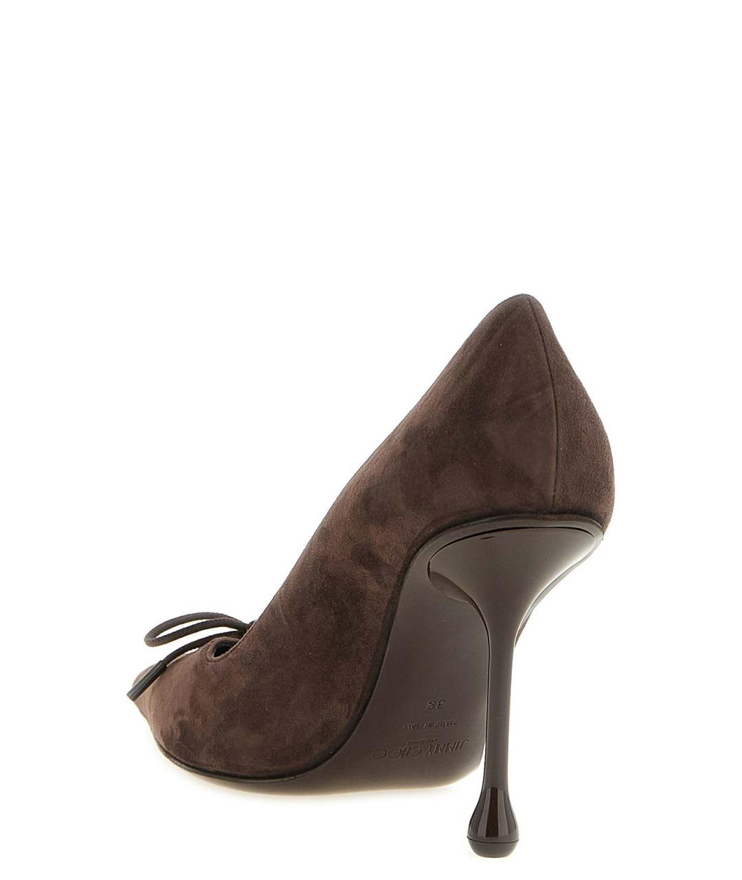 JIMMY CHOO Коричневые замшевые туфли, фото 3