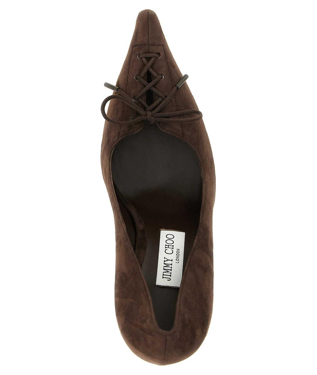 JIMMY CHOO Коричневые замшевые туфли, фото 4