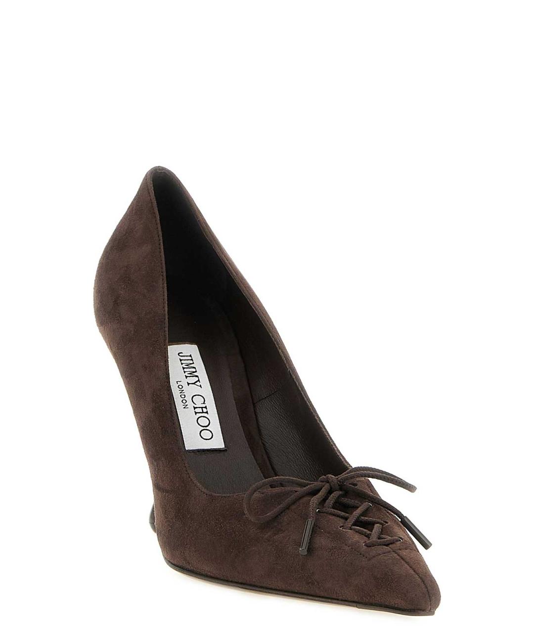 JIMMY CHOO Коричневые замшевые туфли, фото 2