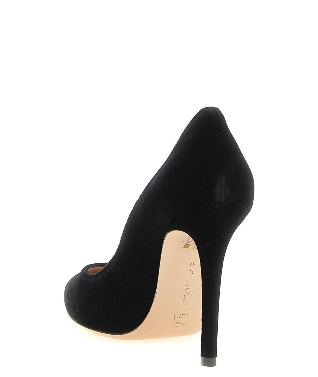 GIANVITO ROSSI Черные бархатные туфли, фото 3