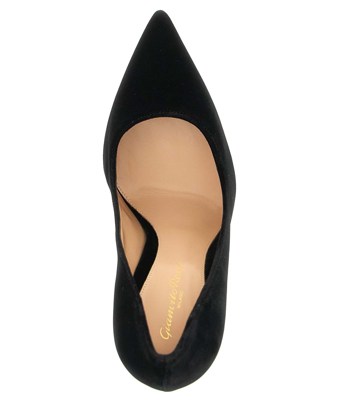 GIANVITO ROSSI Черные бархатные туфли, фото 4