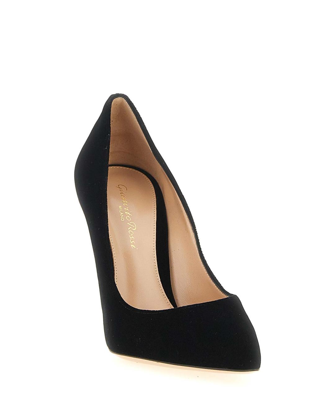 GIANVITO ROSSI Черные бархатные туфли, фото 2