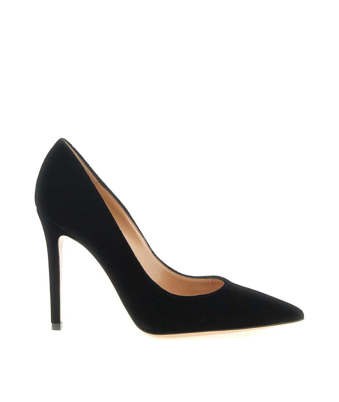 GIANVITO ROSSI Черные бархатные туфли, фото 1