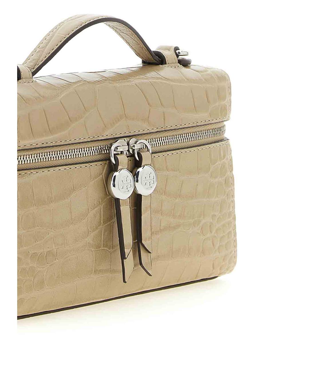 TORY BURCH Бежевая кожаная сумка через плечо, фото 3