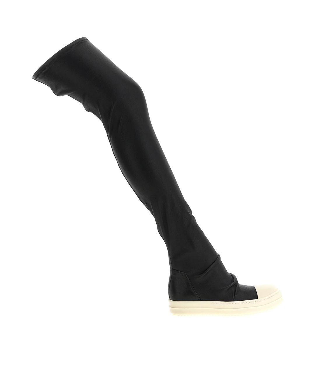 RICK OWENS Черные кожаные сапоги, фото 1