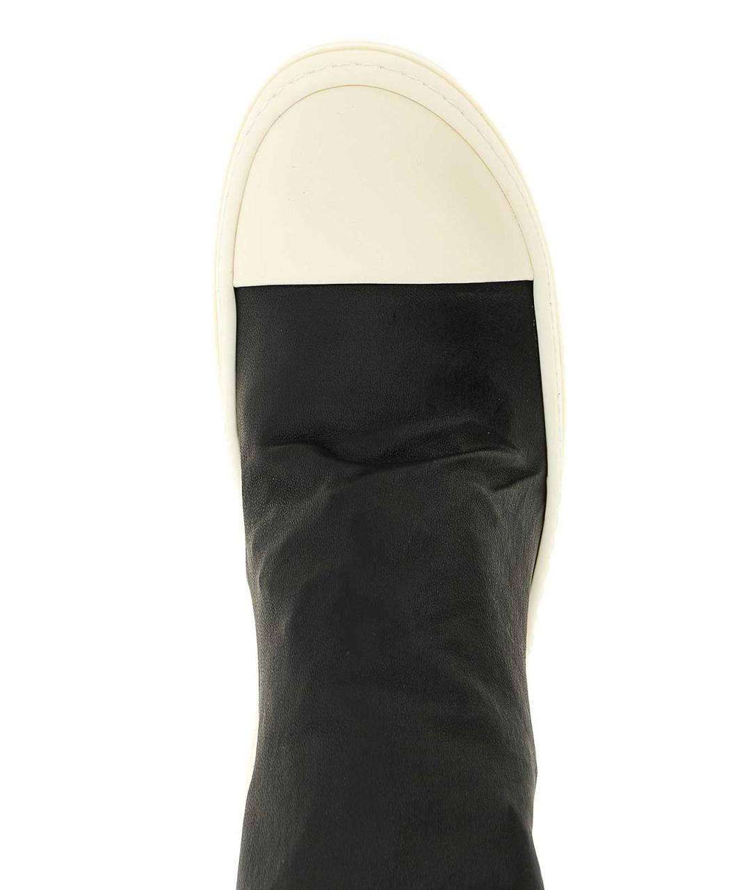 RICK OWENS Черные кожаные сапоги, фото 4