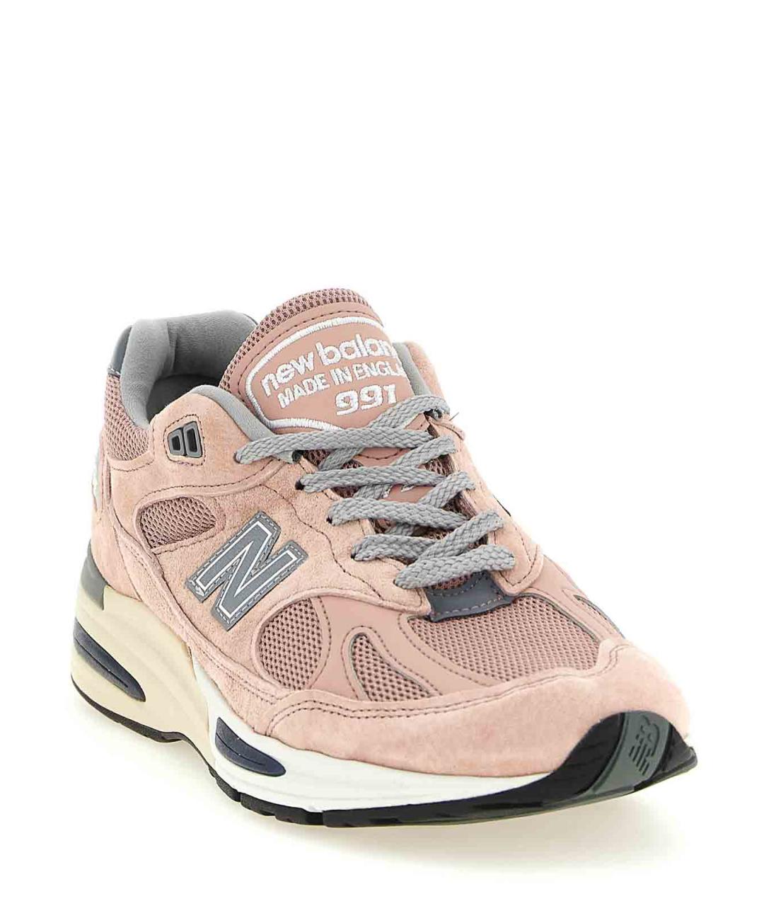 NEW BALANCE Розовые замшевые низкие кроссовки / кеды, фото 2