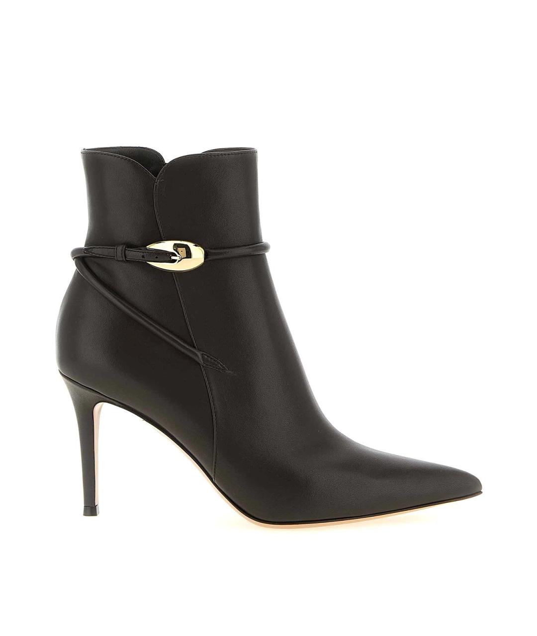 GIANVITO ROSSI Коричневые кожаные ботильоны, фото 1