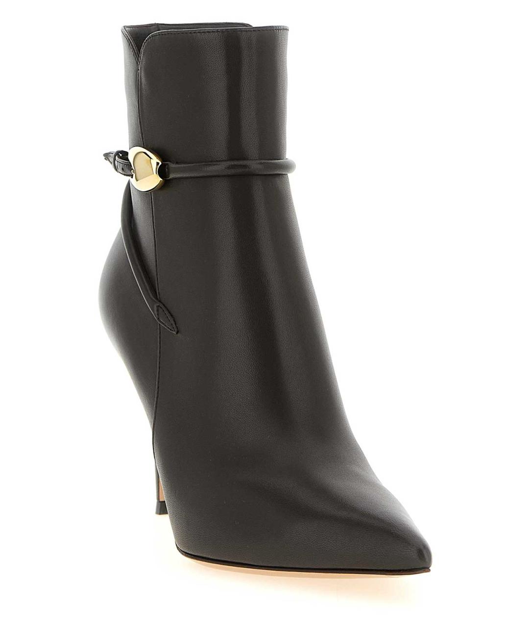GIANVITO ROSSI Коричневые кожаные ботильоны, фото 2