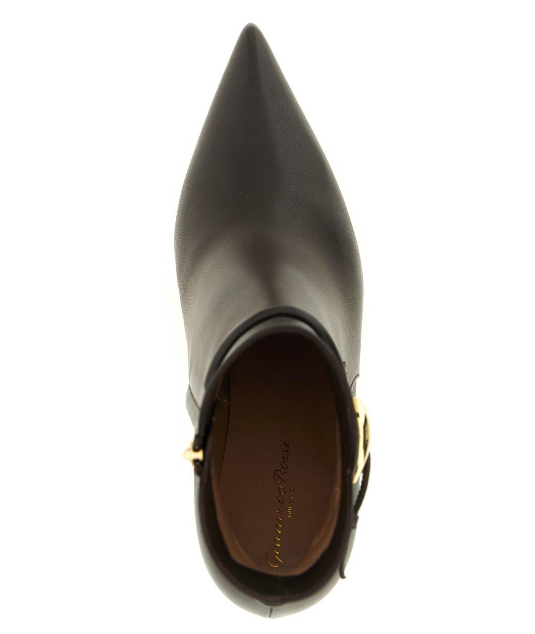 GIANVITO ROSSI Коричневые кожаные ботильоны, фото 4