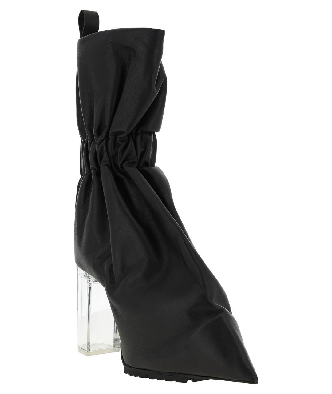 RICK OWENS Черные кожаные ботильоны, фото 2