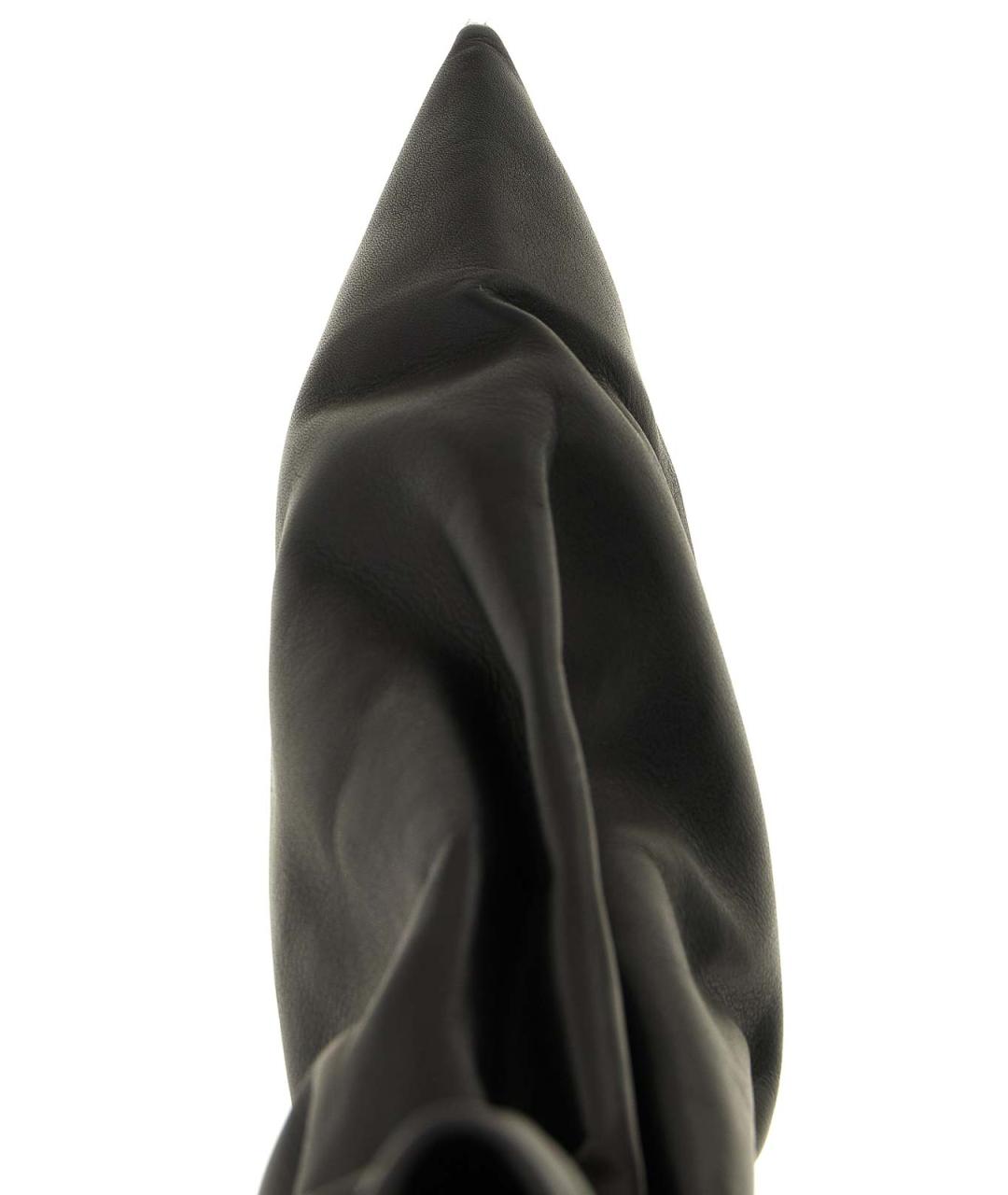 RICK OWENS Черные кожаные ботильоны, фото 4