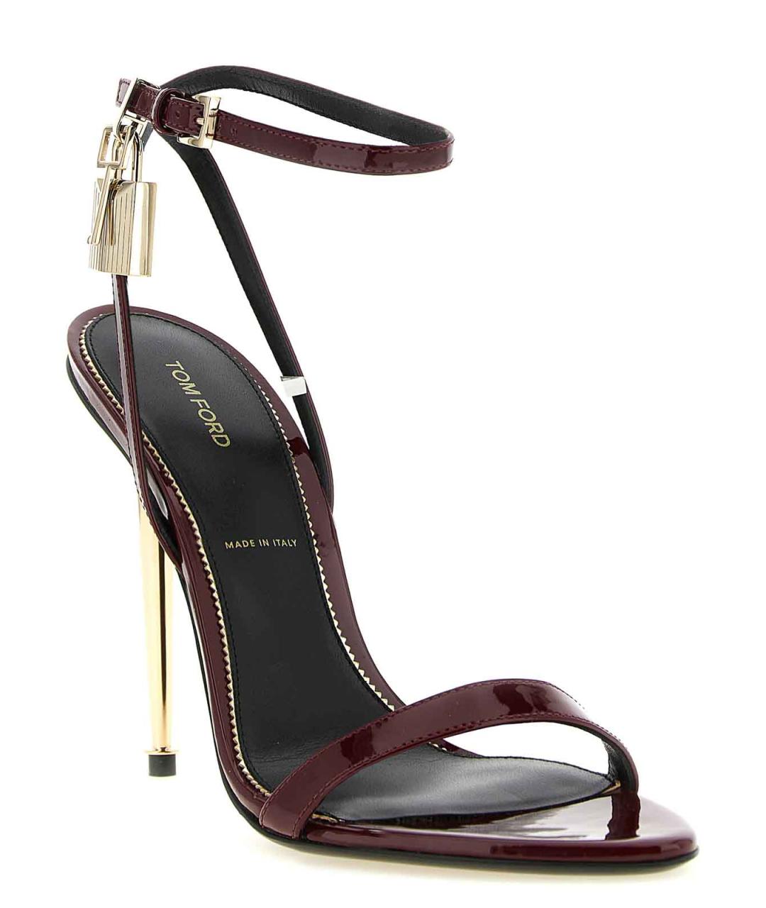 TOM FORD Бордовые босоножки, фото 2