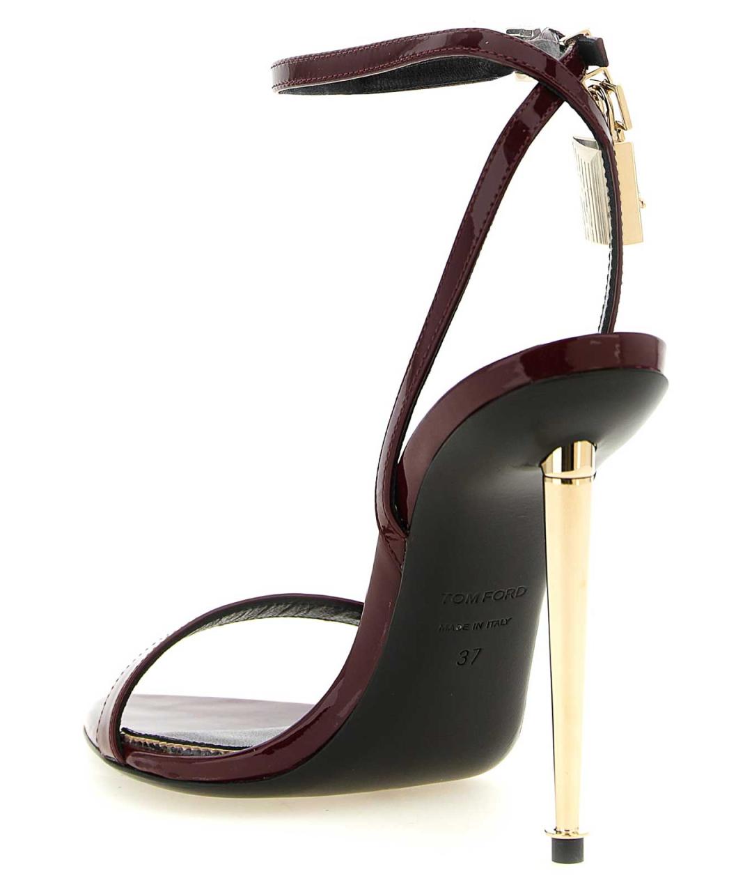 TOM FORD Бордовые босоножки, фото 3