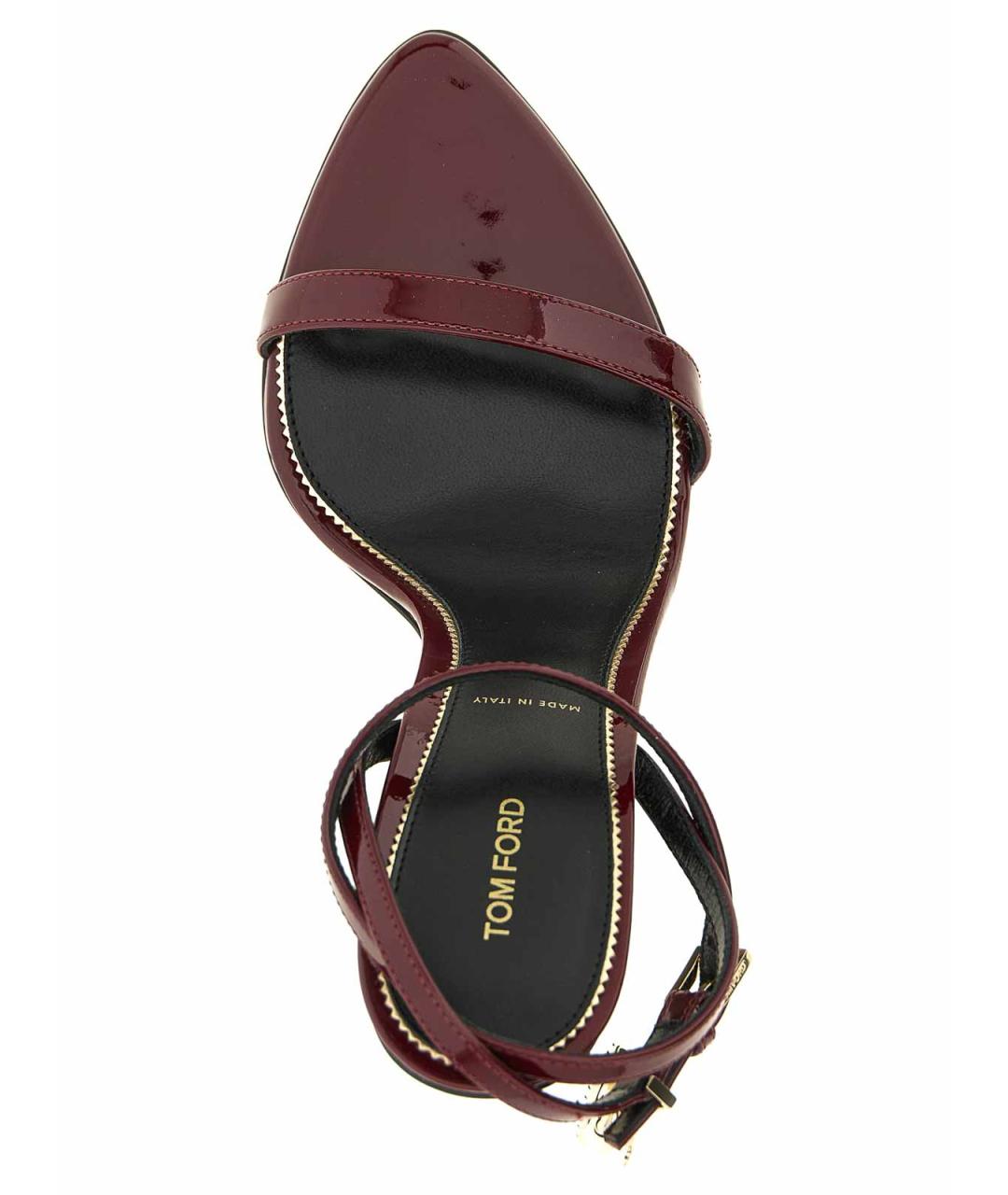 TOM FORD Бордовые босоножки, фото 4