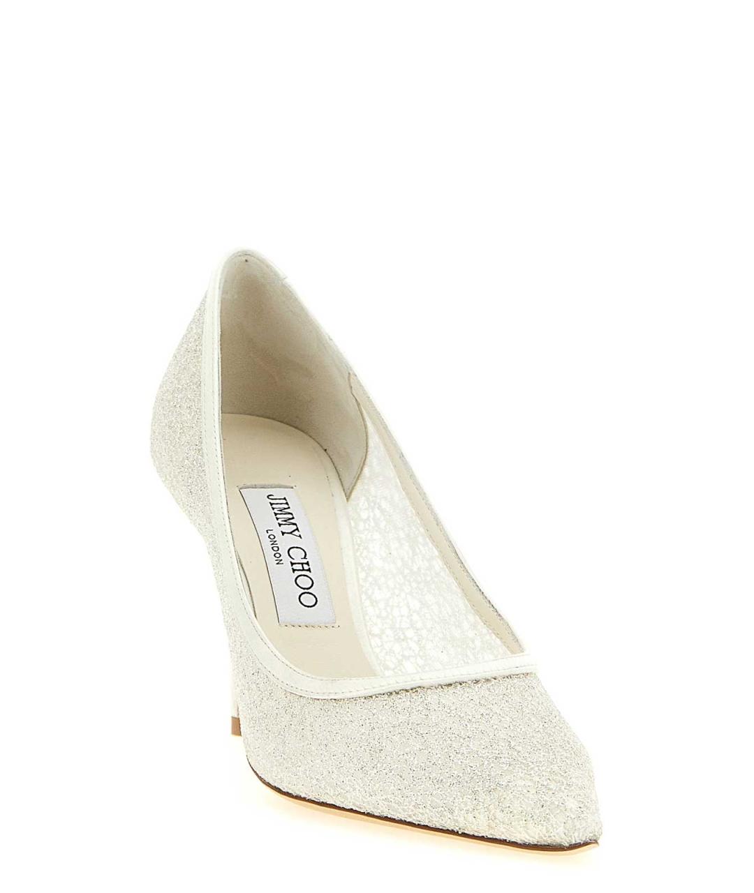 JIMMY CHOO Белые кожаные туфли, фото 2