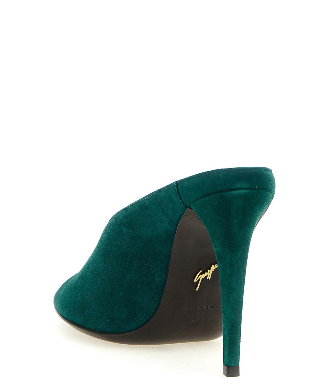 GIUSEPPE ZANOTTI DESIGN Зеленые замшевые мюли, фото 3