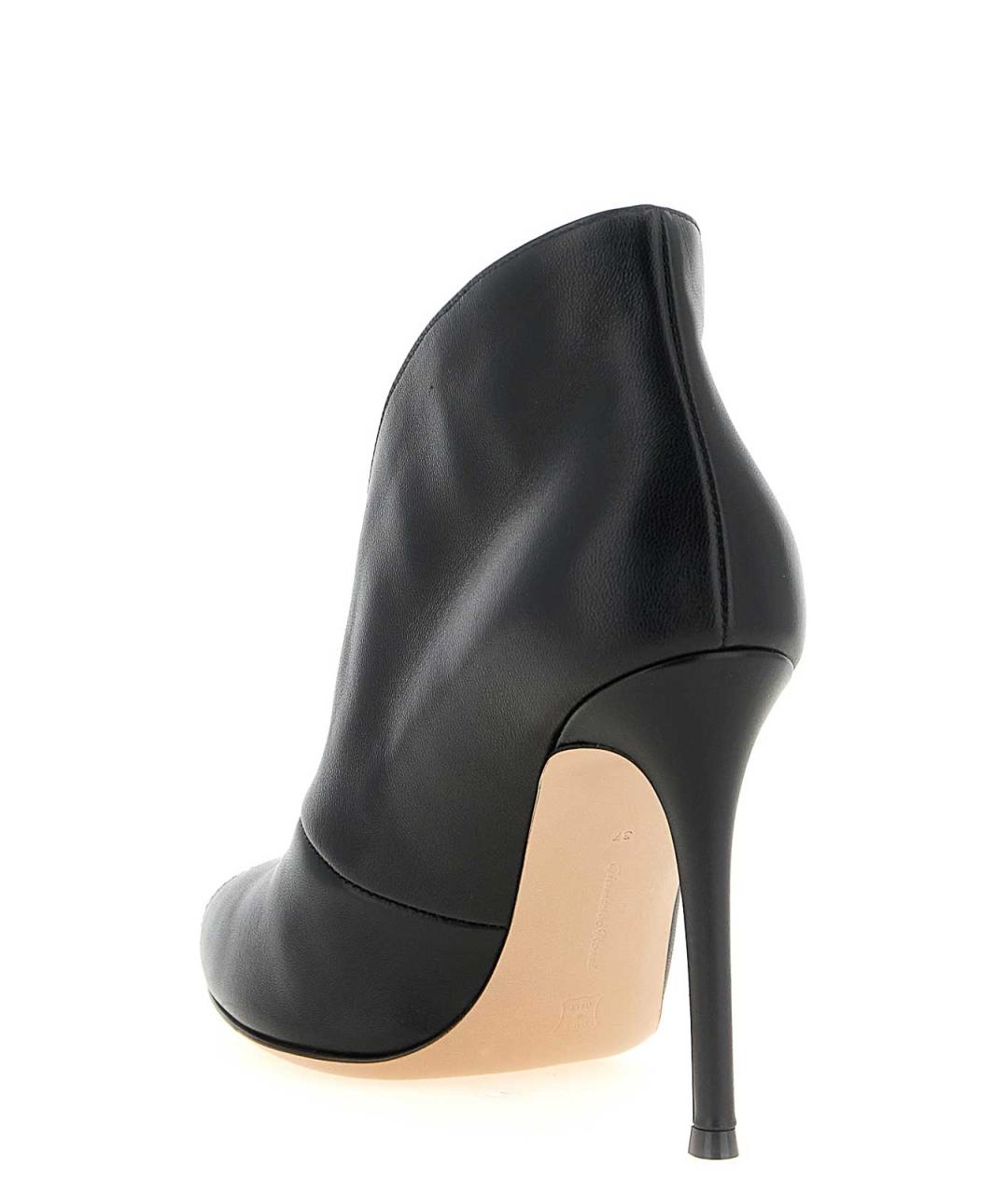 GIANVITO ROSSI Черные кожаные ботильоны, фото 3