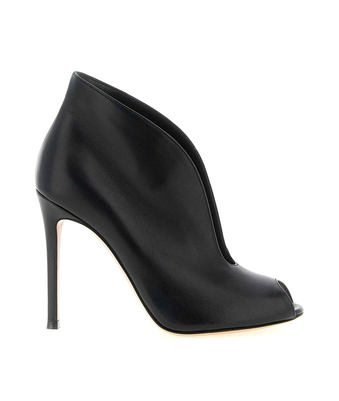GIANVITO ROSSI Черные кожаные ботильоны, фото 1