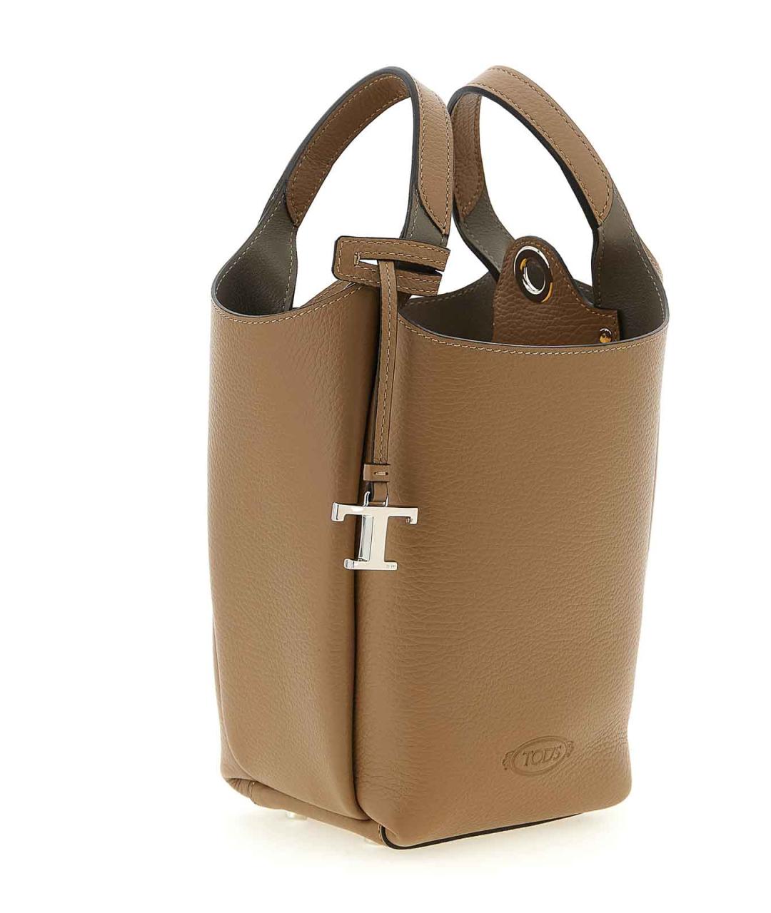 TOD'S Коричневая кожаная сумка через плечо, фото 3