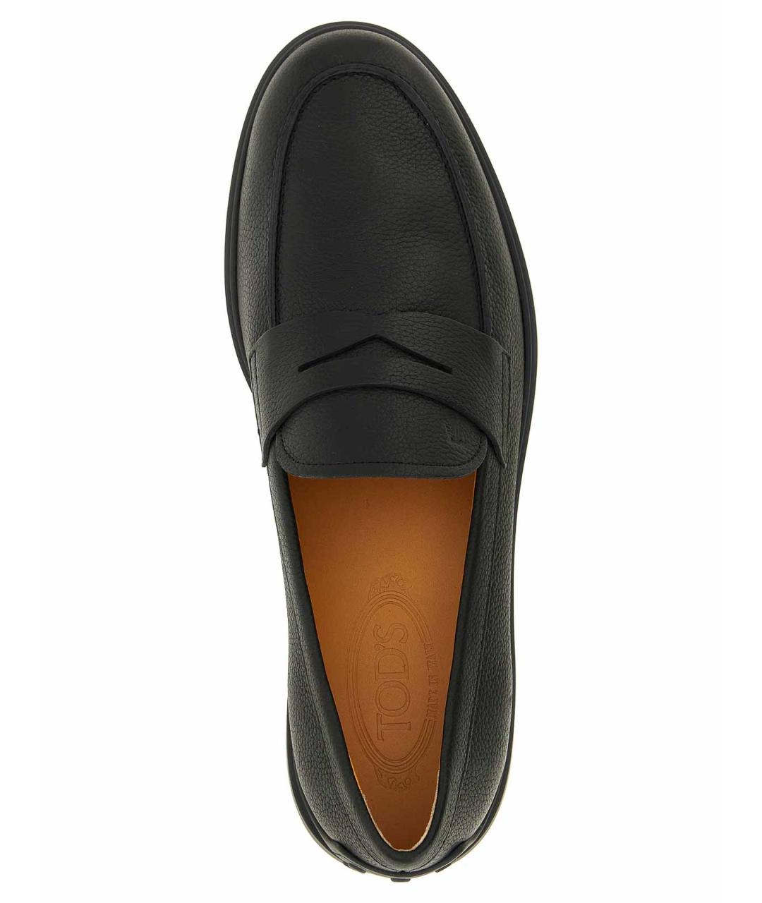 TOD'S Черные кожаные лоферы, фото 4
