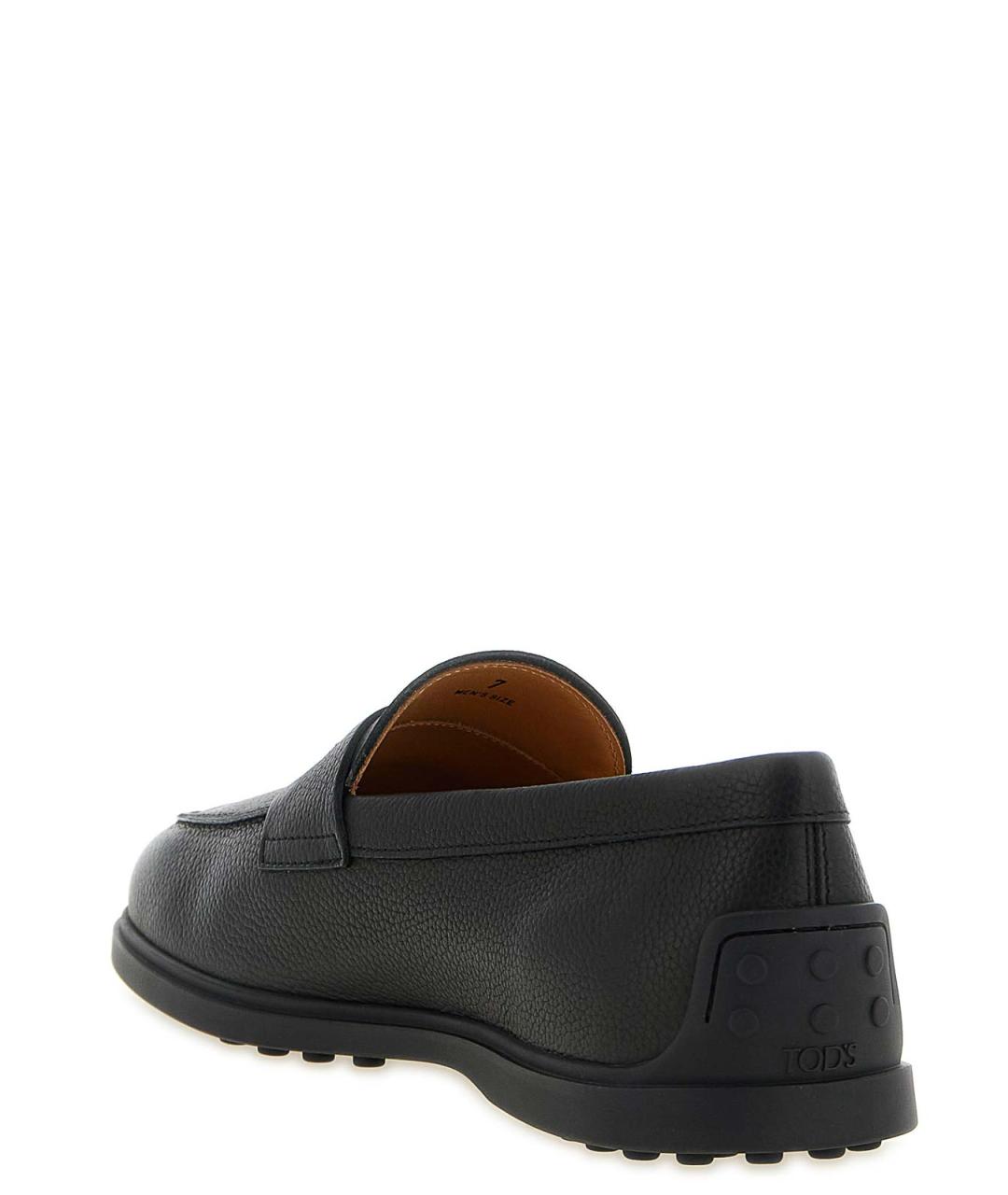 TOD'S Черные кожаные лоферы, фото 3