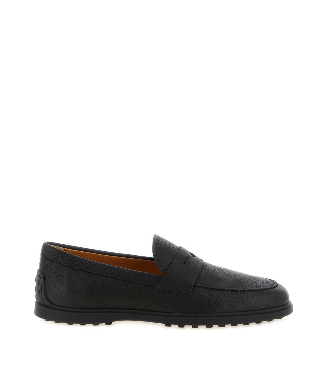 TOD'S Черные кожаные лоферы, фото 1