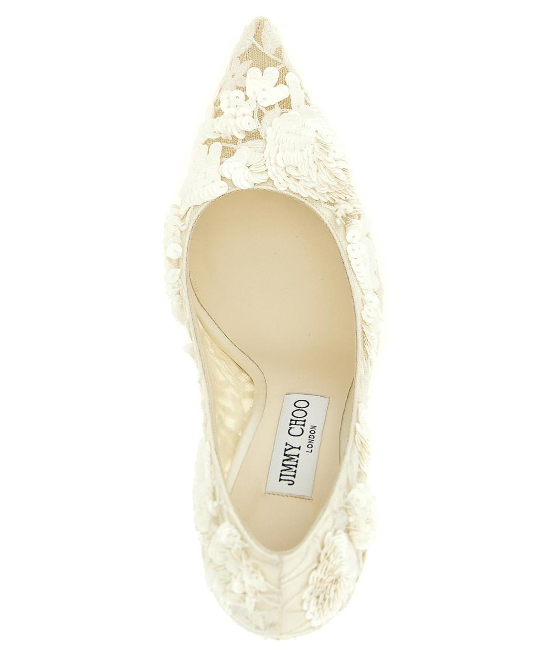 JIMMY CHOO Бежевые кожаные туфли, фото 4