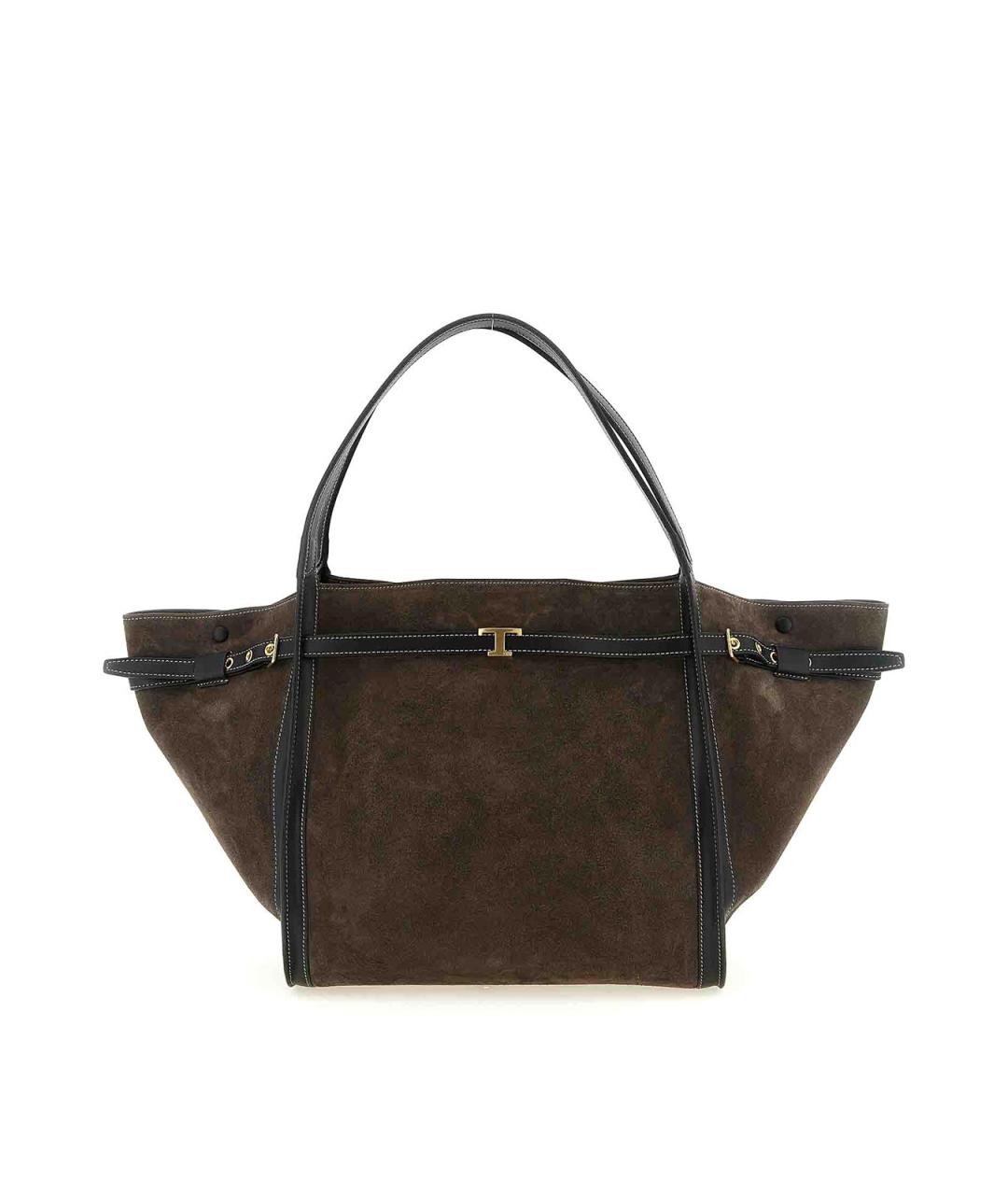 TOD'S Коричневая замшевая сумка тоут, фото 1