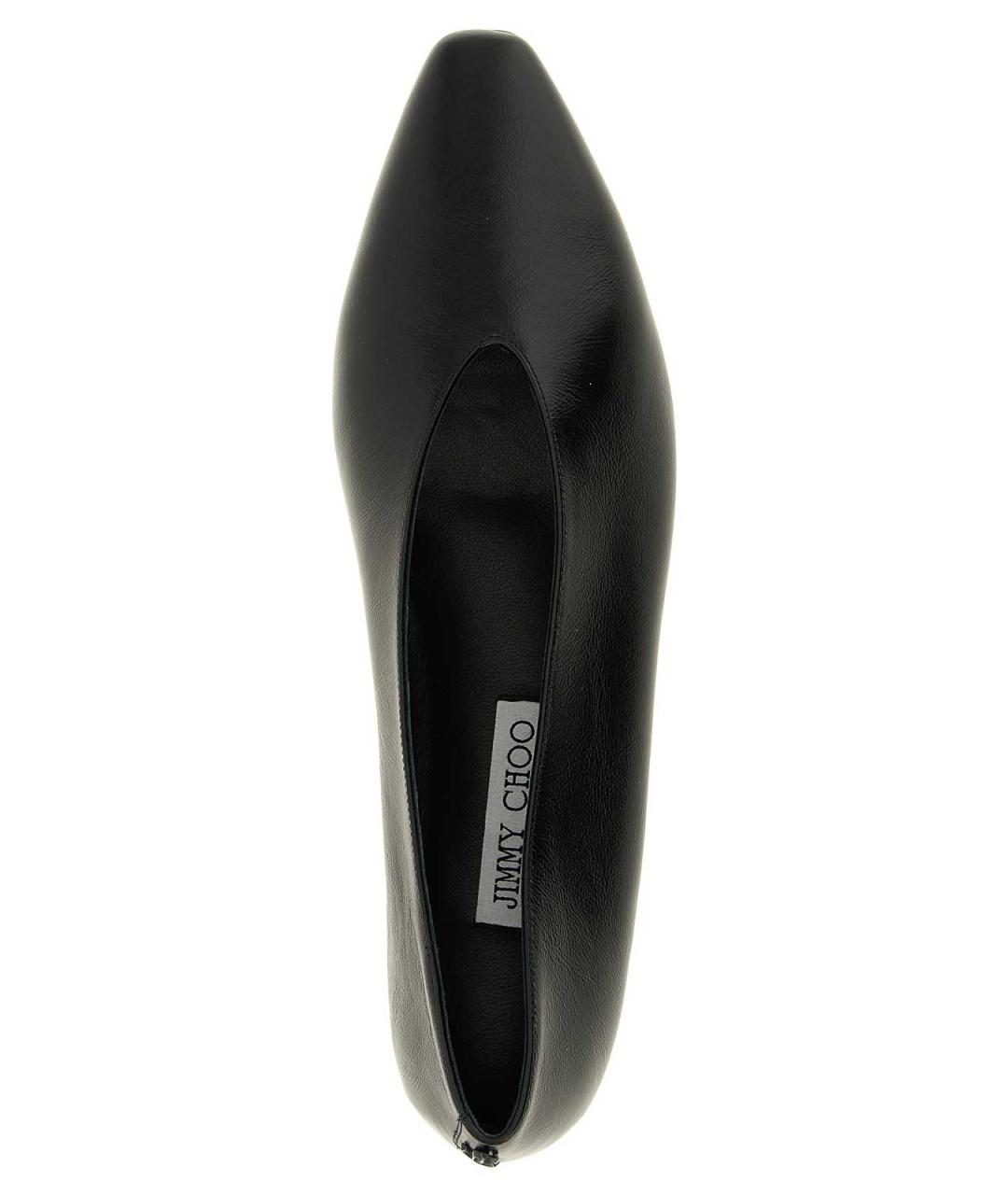 JIMMY CHOO Черные кожаные балетки, фото 4