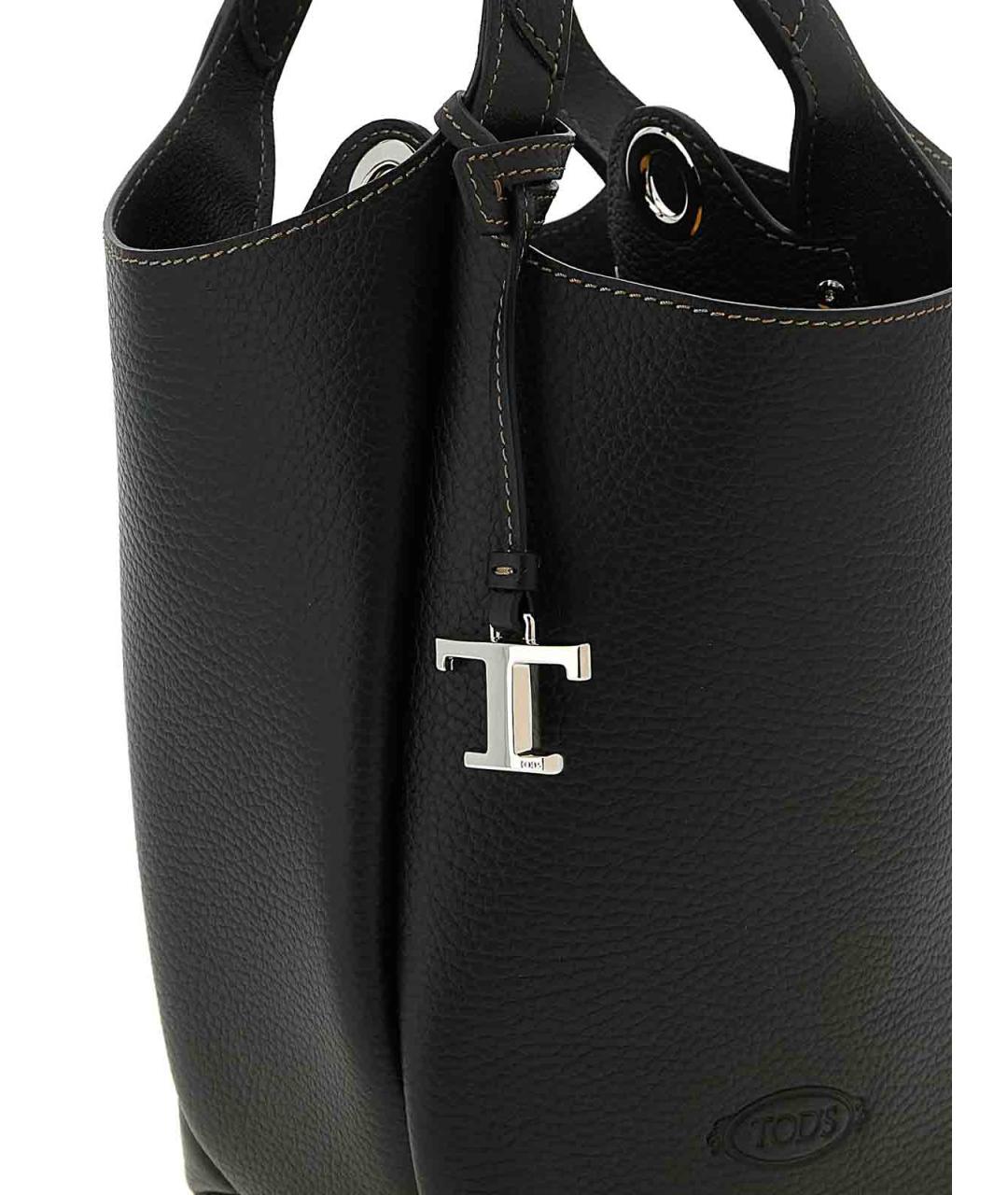 TOD'S Черная кожаная сумка через плечо, фото 3