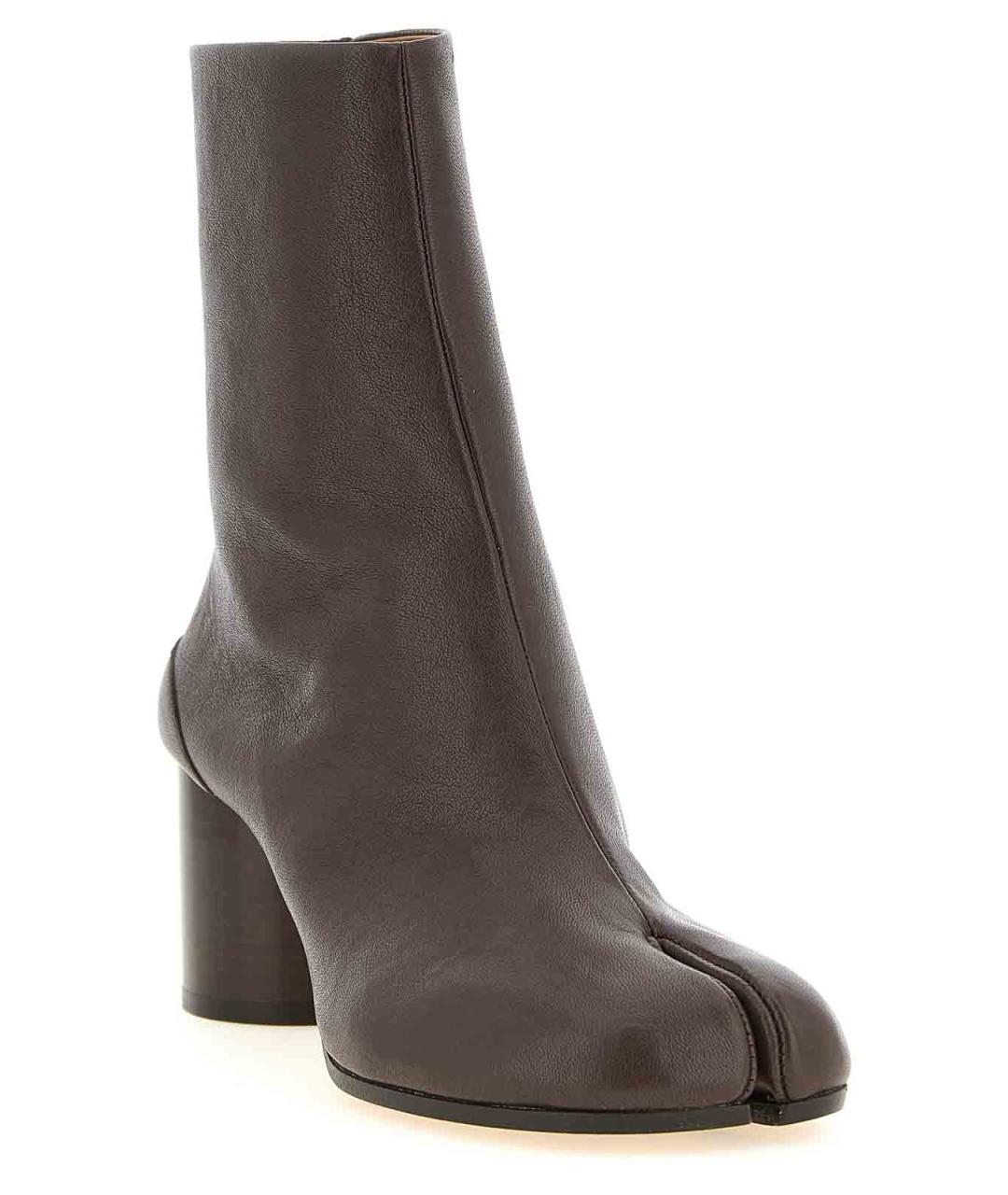 MAISON MARGIELA Коричневые кожаные ботильоны, фото 2