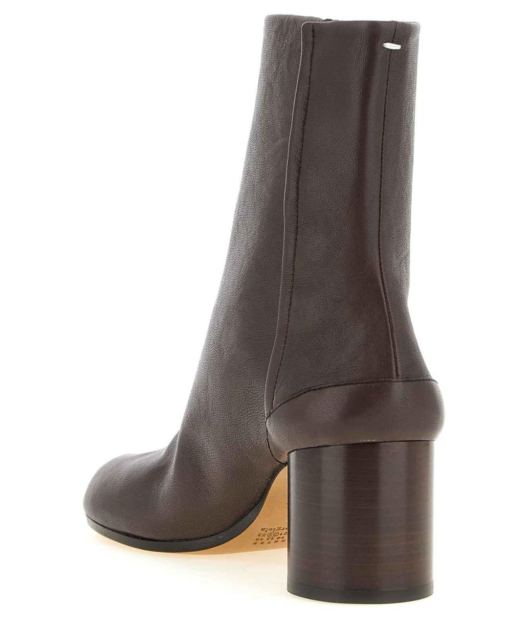 MAISON MARGIELA Коричневые кожаные ботильоны, фото 3