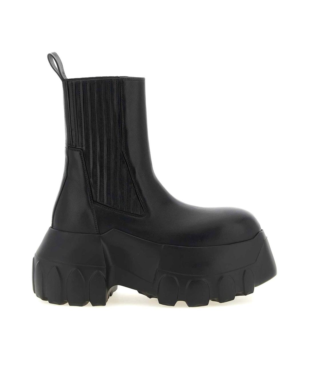 RICK OWENS Черные кожаные ботильоны, фото 1