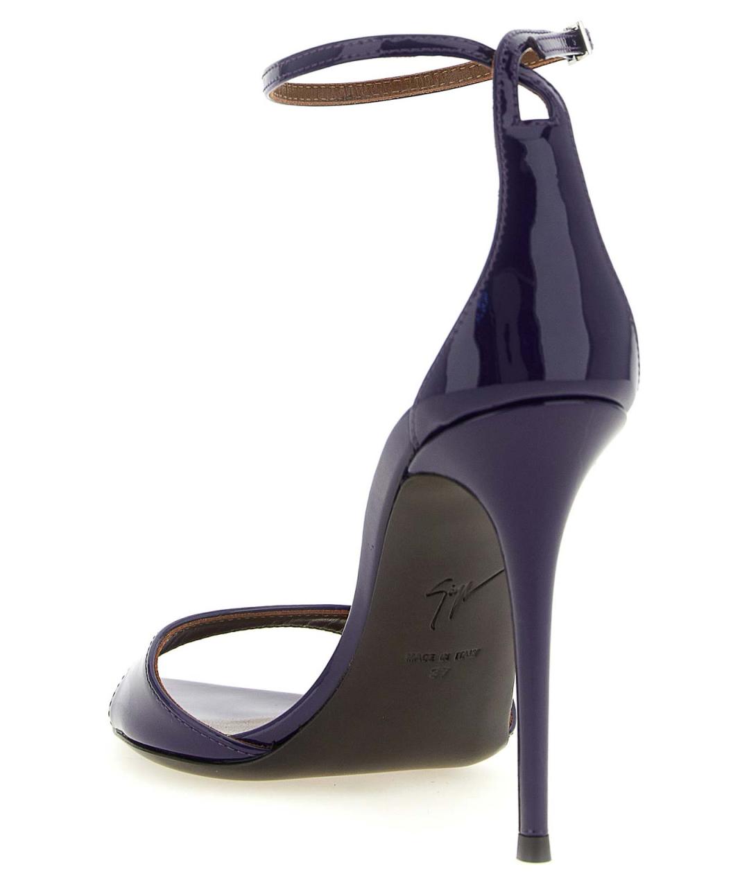 GIUSEPPE ZANOTTI DESIGN Фиолетовые кожаные босоножки, фото 3
