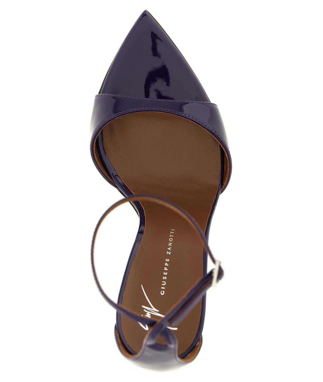 GIUSEPPE ZANOTTI DESIGN Фиолетовые кожаные босоножки, фото 4
