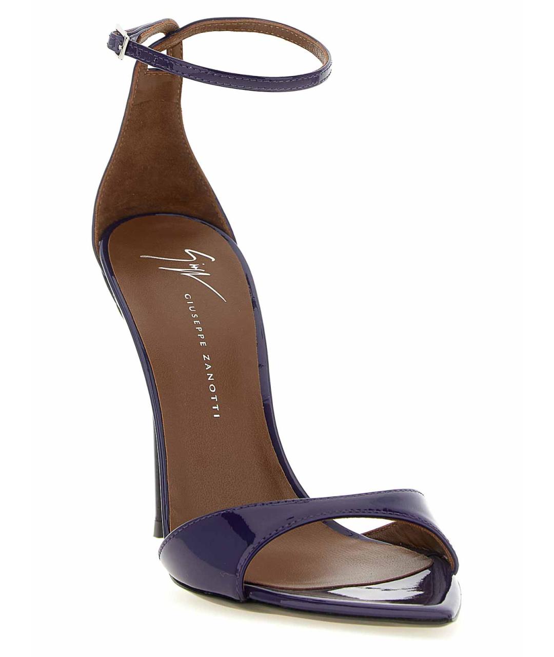 GIUSEPPE ZANOTTI DESIGN Фиолетовые кожаные босоножки, фото 2