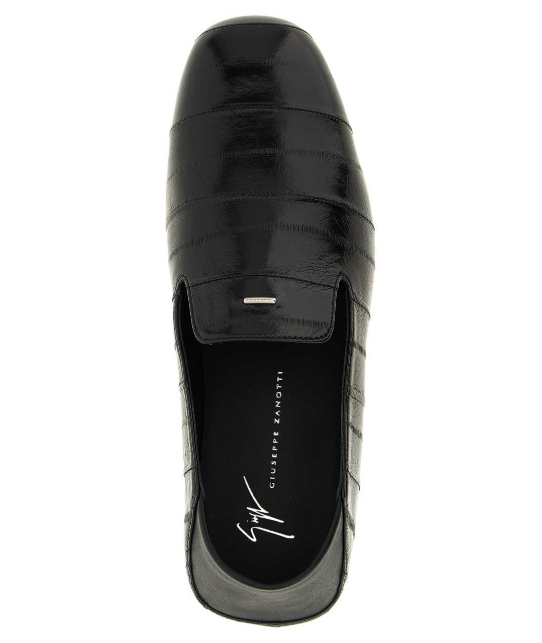 GIUSEPPE ZANOTTI DESIGN Черные кожаные лоферы, фото 4