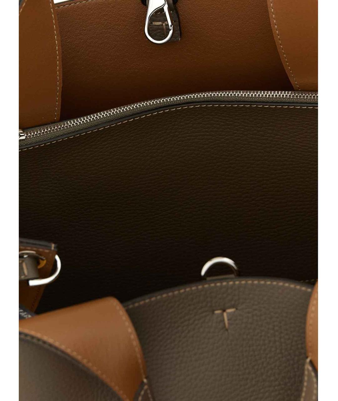 TOD'S Зеленая кожаная сумка через плечо, фото 4